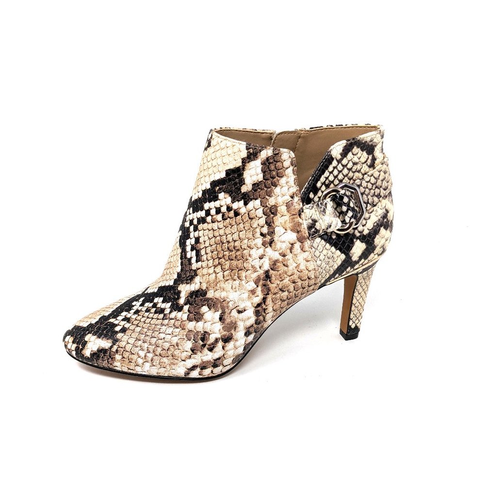 Snakeskin Patterned Ankle Boots